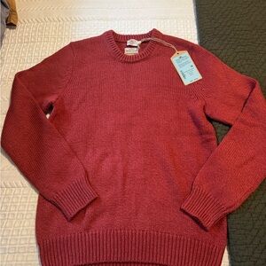 Faherty Men's Crewneck Sweater in Rich Red